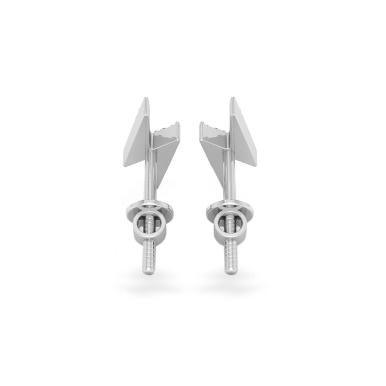 Lightning Bolt Lab-Grown Diamond Stud + Solid Gold Earrings