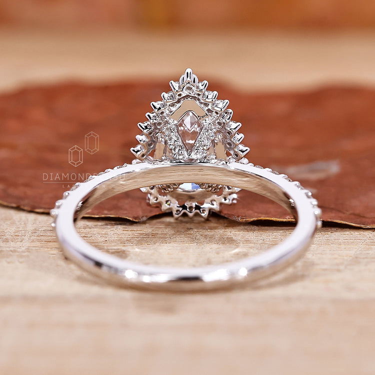 handmade ring created in pave setting style.
