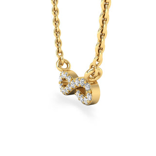 Infinity Symbol Lab-Grown Diamond + Solid Gold Pendant Necklace