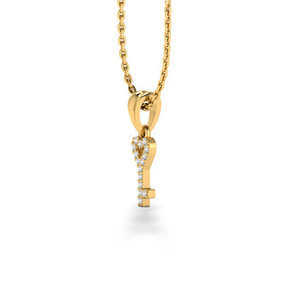 Love is The Key Lab-Grown Diamond + Solid Gold Pendant Necklace
