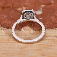 Asscher Cut Lab-Grown Diamond Halo Engagement Ring 1.4 CT