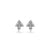 Baguette & Round Lab-Grown Diamond Triangle Stud + Solid Gold Earrings