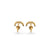 Semi-Circle Lab-Grown Diamond Stud + Solid Gold Earrings