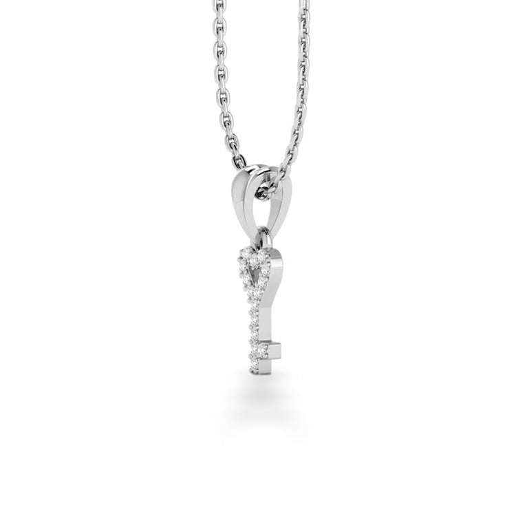 Love is The Key Lab-Grown Diamond + Solid Gold Pendant Necklace