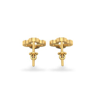 4 Leaf Open Clover Lab-Grown Diamond Stud + Solid Gold Earrings