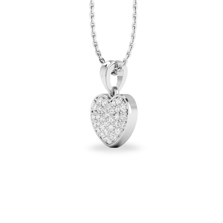 Chubby Heart Lab-Grown Diamond + Solid Gold Pendant Necklace