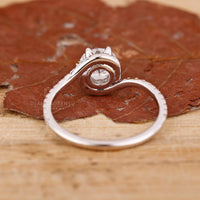 Buy Engagement ring with bypass halo engagement ring.
