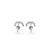 Semi-Circle Lab-Grown Diamond Stud + Solid Gold Earrings