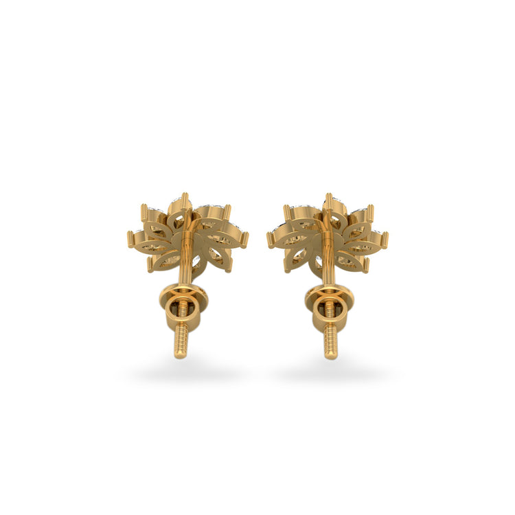Pinwheel Lab-Grown Diamond Stud + Solid Gold Earrings