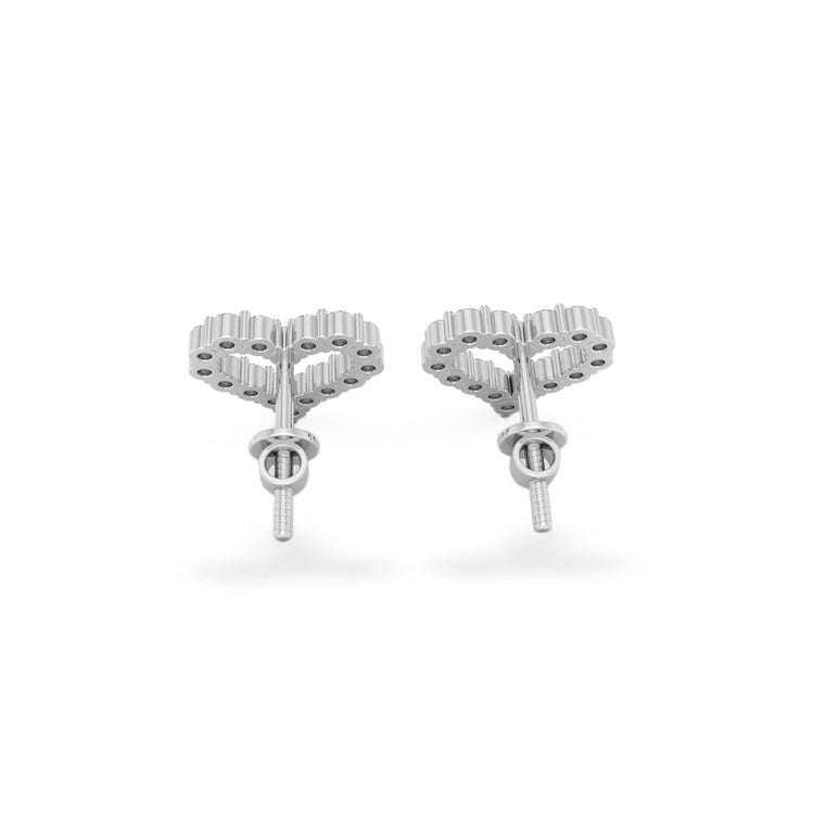 Open Heart Lab-Grown Diamond Stud + Solid Gold Earrings
