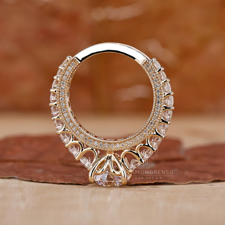 IGI certified round diamond engagement ring.
