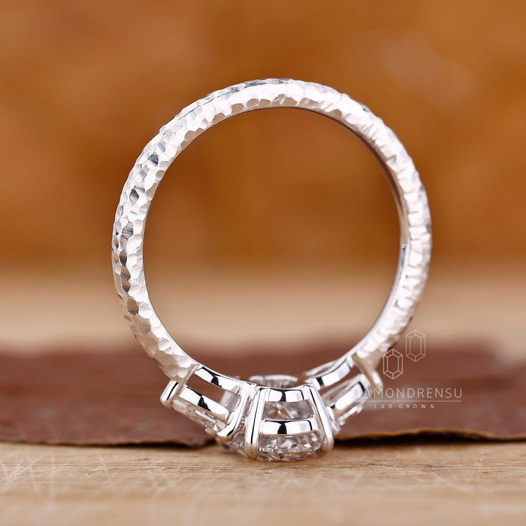 Handmade jewelry featuring lab grown diamond.
