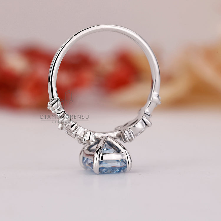 But engagement ring with unique contrast and bold design.
