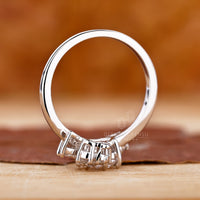 unique engagement ring with hexagon engagement ring design.
