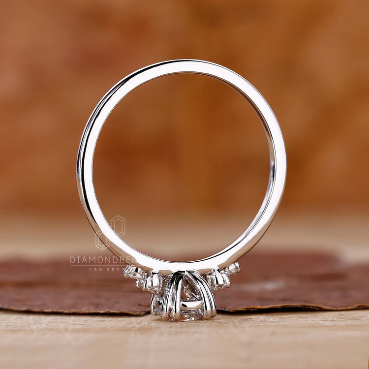 Lab Grown Diamond set in handmade ring.
