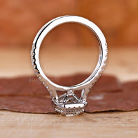 Asscher Cut Lab-Grown Diamond Halo Engagement Ring 1.4 CT