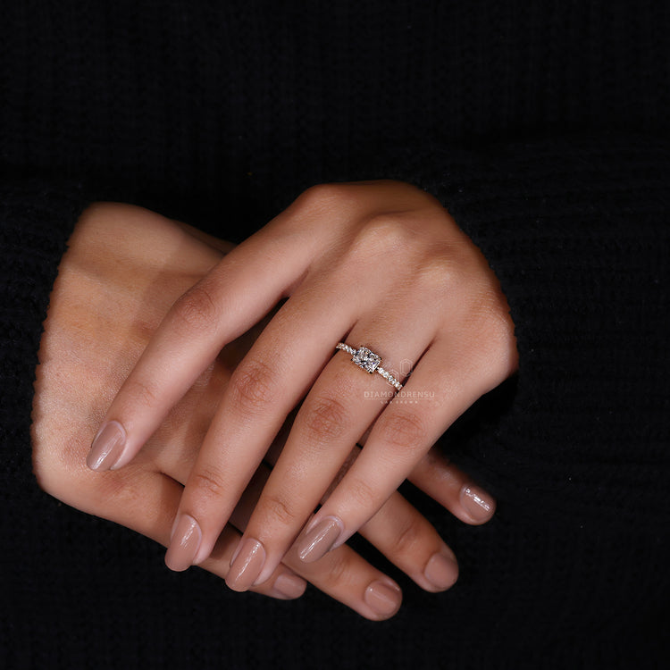 Customise ring with yellow gold engagement ring style.
