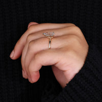 Handmade pear shaped diamond ring by Diamondrensu AU.
