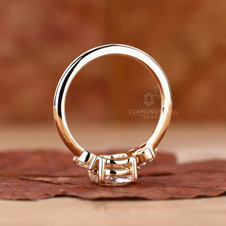 Lab Grown Diamond in 4 prong setting style.
