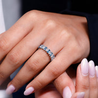 Marquise and baguette diamond wedding band.

