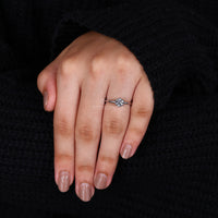nature inspired engagement ring in white gold engagement ring.
