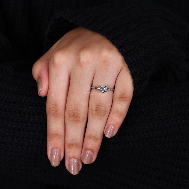 nature inspired engagement ring in white gold engagement ring.
