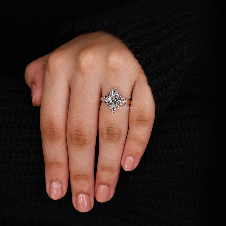 IGI certified 3 stone engagement ring.
