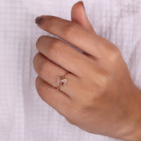 Milgrain setting crafted in a solitaire engagement ring.
