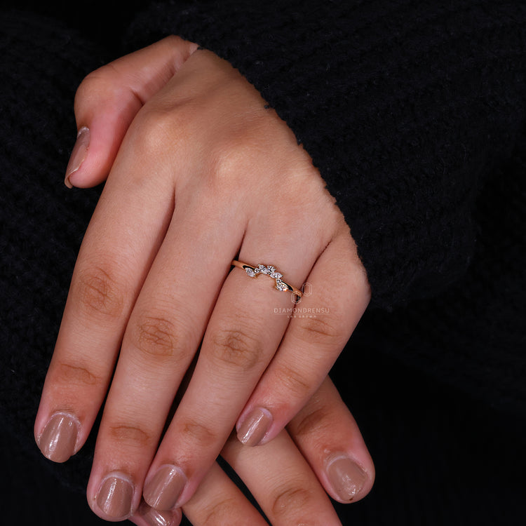 Handmade band matched with handmade jewelry.
