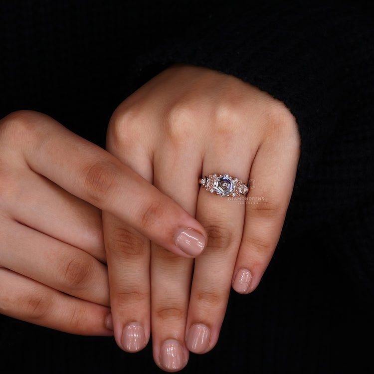 customise ring in rose gold engagement ring metal.
