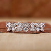 Round diamond wedding band with double row band.
