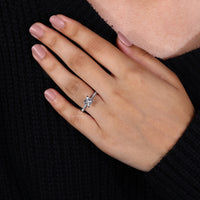 Designer princess cut diamond ring style.
