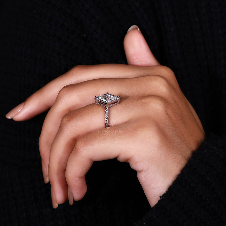 Handmade ring made in round cut pave setting style.
