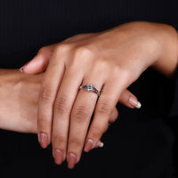 Round diamond ring added to handmade ring.
