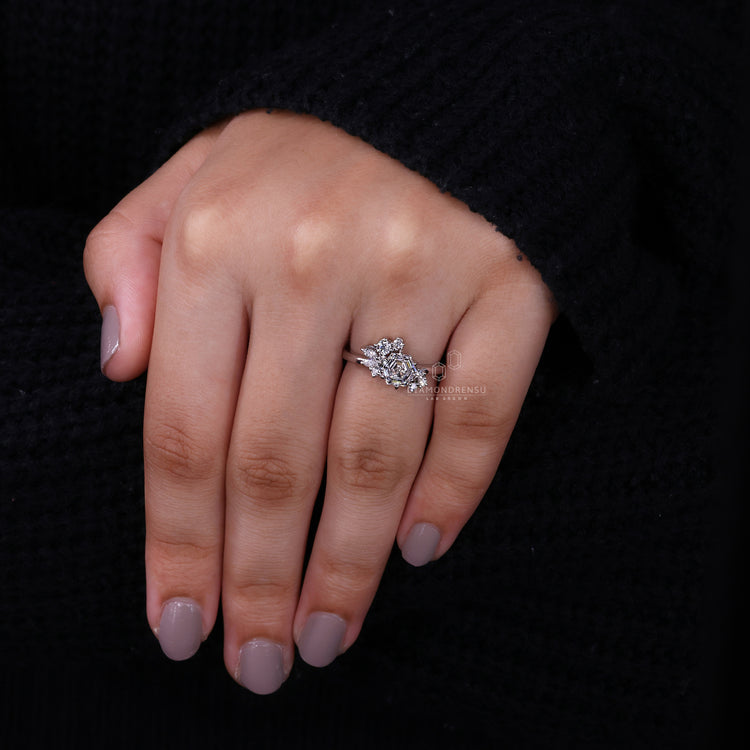 Buy Engagement ring with cluster setting.
