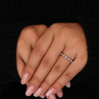 Marquise and round diamond wedding band.