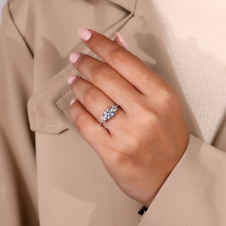 But engagement ring made with lab grown diamonds and handmade craftsmanship.
