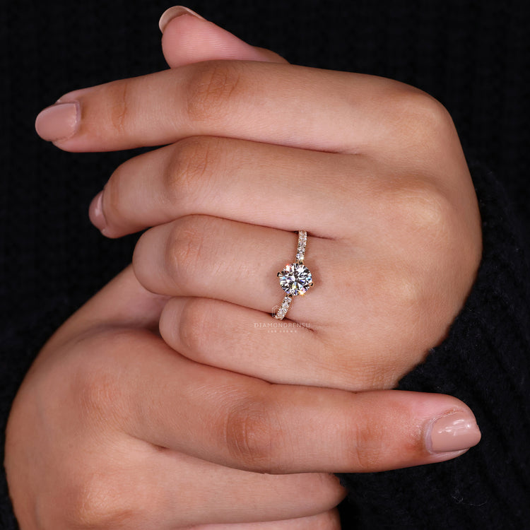 Customise ring in compass prong setting style.
