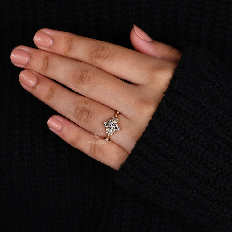 Buy Engagement ring with prong setting detail.
