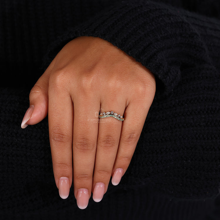 Handmade band paired with handmade jewelry.