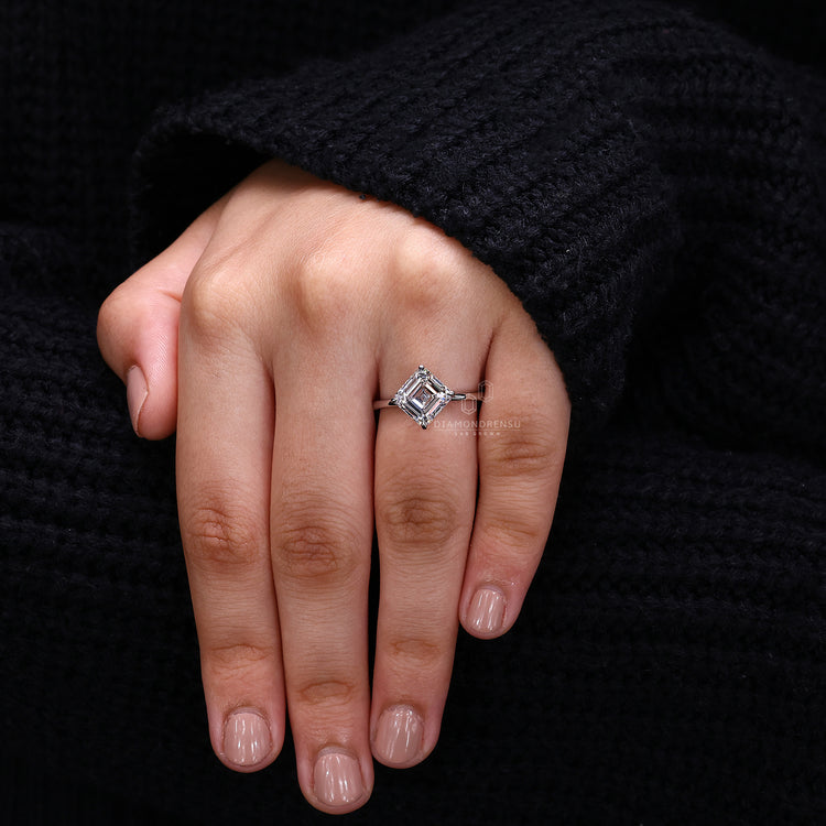 Customise ring using compass prong setting.
