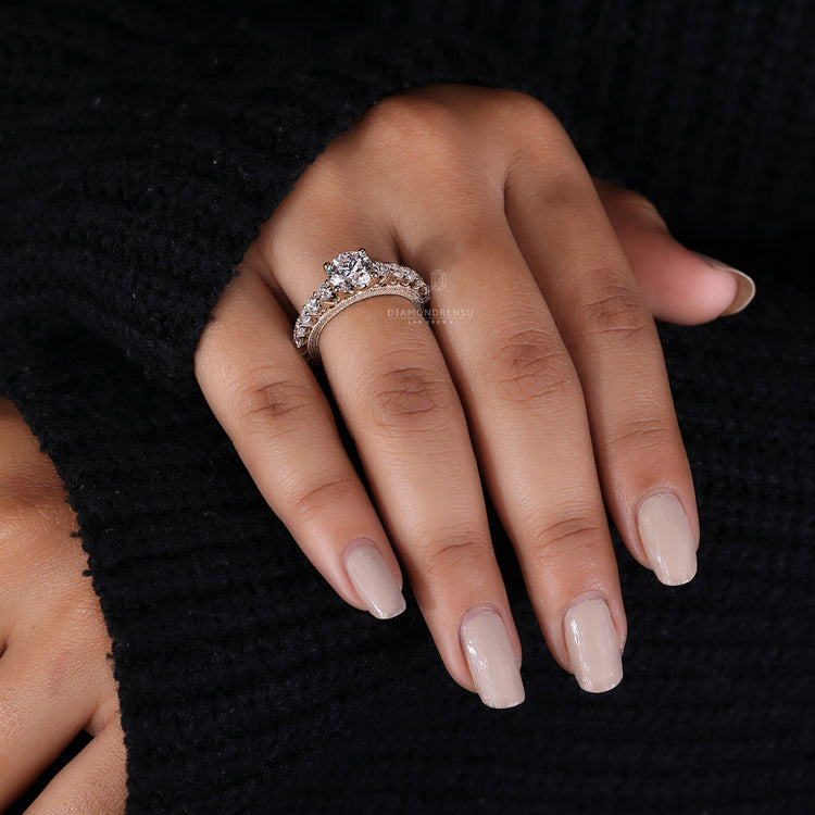 customise ring with hidden accent engagement ring style.
