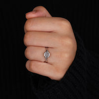 4 claw prong setting used in a handmade ring.
