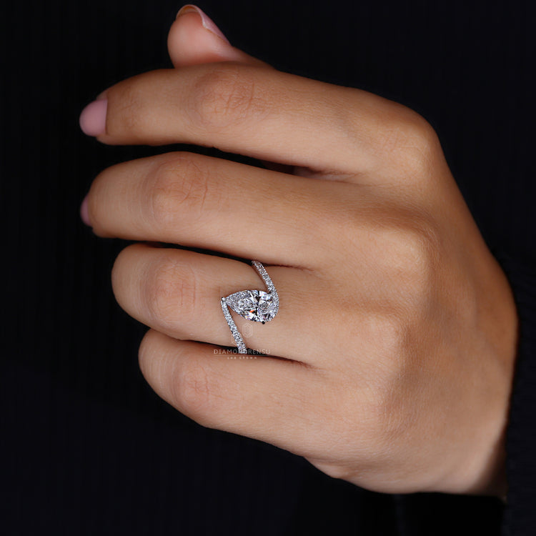 IGI certified pear shaped engagement ring.
