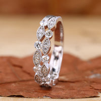 Buy wedding band in Milgrain setting band.
