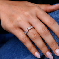 Marquise and baguette diamond wedding band.
