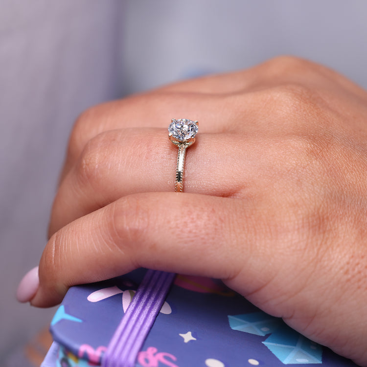 Buy Engagement ring with yellow gold engagement ring.

