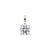 925 Silver Round Cut Moissanite Pendant In Basket Setting