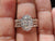 Oval Halo Lab-Grown Diamond Pave Ring with 2 x matching bands - SIZE M.5 - 18k Rose Gold