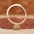 Yellow gold engagement ring with 5 claw prong setting